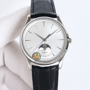 Montre-bracelet automatique mécanique pour homme, style professionnel, bracelet en cuir gaufré, affichage de la date, verre saphir, pour usage quotidien - Product Image 3