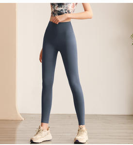 シームレス高品質ヨガパンツ ハイウエスト 高伸縮性 無地 スリム フィットネス ジム スポーツウェア レディース ヨガパンツ - Product Image 2