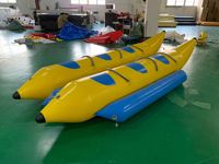 Bateau banane gonflable Gyro rotatif Bateau Disco Balançoire Surf Canapé Grand Canard Jaune Eau Poisson Volant