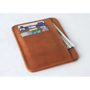 Di modo Sottile di Fabbrica Su Misura di Alta Qualità Degli Uomini di Viaggio Titolare della Carta della carta di Credito del Raccoglitore Del Cuoio Genuino - Product Image 1