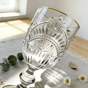 Verres à vin en verre coloré par pulvérisation de 12 <span class=keywords><strong>oz</strong></span>, design européen, gaufrés, fabriqués à <span class=keywords><strong>la</strong></span> machine, durables, pour les fêtes - Vente en gros, succès commercial - Product Image 2