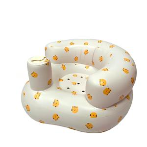 Multifunctional Inflatable Baby Support Chair with Cute Animal Print, <b>Portable</b> Infant Bath <b>Stool</b> for Sitting and Feeding - Product Image 3