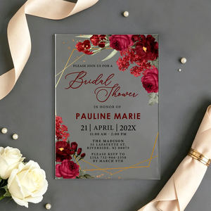 Invitaciones de Boda Acrílicas Personalizadas al por Mayor, Invitaciones Transparentes para Quinceañera, Tarjetas de Invitación con Sobres, Sancho - Product Image 5