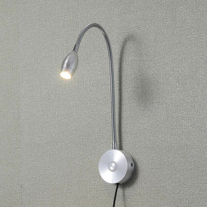 Lámpara de pared LED para lectura de cabecera, mangueras flexibles, puerto de carga USB, Base de bombilla E26, cuerpo de hierro y níquel cepillado, regulable, 2700K, Blanco cálido - Product Image 6