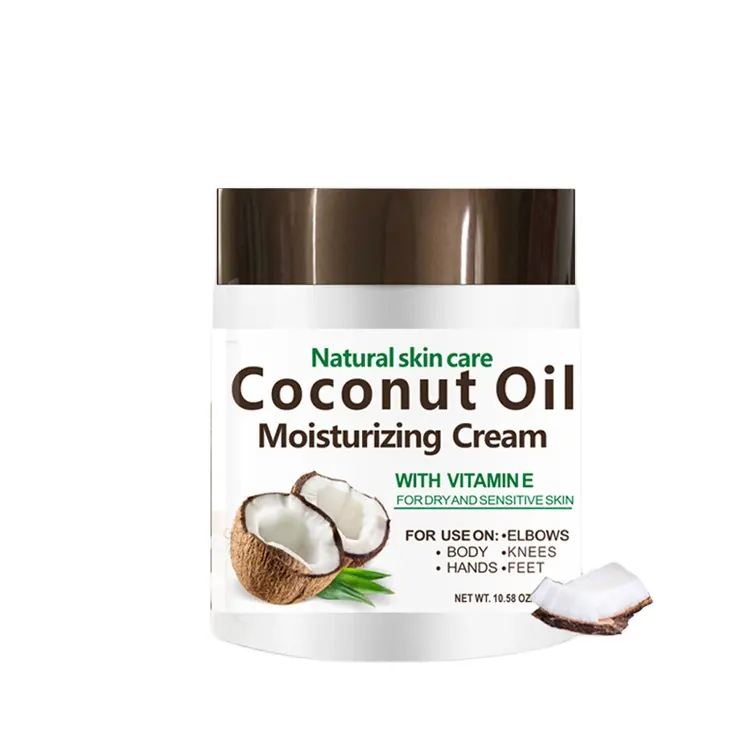 Best Coconut Skin Care Moisturizing Cream with Vitamin E Face Body Shea Butter Nourish Whitening Cream Lotion