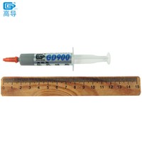 2 pièces de pâte thermique silicone haute performance GD900, poids net 7 grammes, gris, 4,8 W/M-K, pour dissipateur thermique CPU GPU