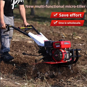 Macchina Multifunzionale per Coltivazione del Terreno, <span class=keywords><strong>Motozappa</strong></span> Manuale a Benzina 7HP/173F + Fresa Rotativa + Ruota per Diserbo - Product Image 4