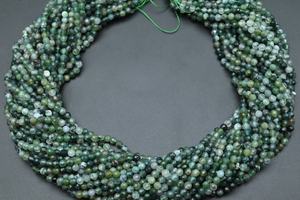 ลูกปัดมอสอาเกตทรงกลมเจียระไนขนาด 2 มม. 3 มม. สำหรับทำเครื่องประดับ ขายส่ง - Product Image 4