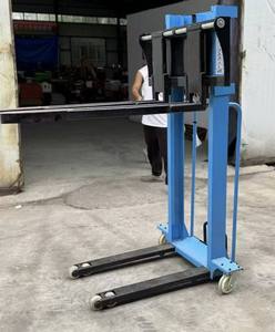 Manual <b>Hand</b> Pallet Stacker 1 Ton <b>Mini</b> Forklift with Adjustable Fork Height Warehouse Handling Equipment For Sale - Product Image 4
