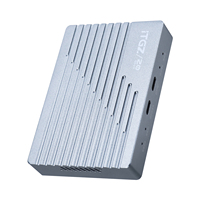 Enclosure SSD M.2 Dual Bay 20Gbps RAID 0 1 JBOD SPAN Turbo Fan Aluminium Kotak Eksternal Mendukung 8TB