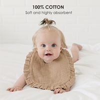 Bavoirs pour bébé en mousseline certifiés OEKO, personnalisés, 6 couches, doux, absorbants, 100% coton, antibactériens, lavables