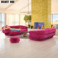 Ensemble de canapés sectionnels modernes Velvet Ode-Matériaux personnalisables Design écologique et durable