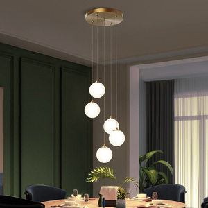 Modern Ayarlanabilir Yükseklik Cam Abajurlu Demir Braketli Sarkıt Lamba Otel Kullanımı İçin Orta Boy - Product Image 4