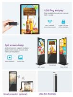 Cms yazılımı ile bağlantısız reklam panoları Kiosk kapalı dikey alışveriş merkezi dijital tabela oyuncu