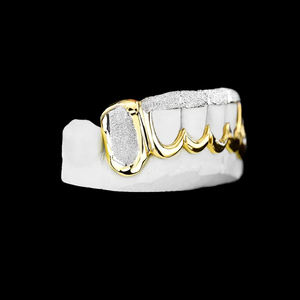 Meilleure Vente S925 Sterling Silver <span class=keywords><strong>Grillz</strong></span> Dente Glacé Petit VVS Moissanite Diamant Plaqué Or Dents <span class=keywords><strong>Grillz</strong></span> Hip Hop Bijoux - Product Image 3