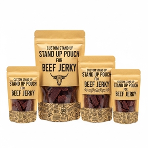 Custom Printed Beef Jerky <b>Bags</b> Moisture Proof Stand Up Pouch FDA Certified Food Grade Custom Logo Available Bulk Wholesale - Product Image 1