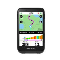 Ordinateur de vélo étanche BiNavi, positionnement par GNSS à cinq satellites, fonction de cyclisme en groupe, compteur de vitesse pour les longues distances