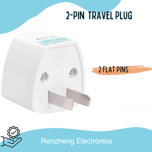 Adaptor perjalanan Universal, konverter soket Outlet 2 Pin US 500W, adaptor Plug konversi daya US 10A untuk perjalanan rumah - Product Image 2