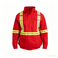 Veste de sécurité réfléchissante ignifuge 100% coton, manteau de travail d'hiver antistatique, veste bomber haute visibilité EPI