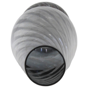 Tall Smoky Glass <b>Vase</b> With Rounded Base For Living Room Decorative Accent - Product Image 5