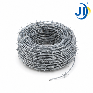 <span class=keywords><strong>Filo</strong></span> <span class=keywords><strong>Spinato</strong></span> Zincato a Doppio <span class=keywords><strong>Filo</strong></span> 12x14 Gauge con 4 Punte a Torsione Inversa, Rotolo di <span class=keywords><strong>Filo</strong></span> <span class=keywords><strong>Spinato</strong></span> per Recinzioni Agricole e Bestiame - Product Image 1