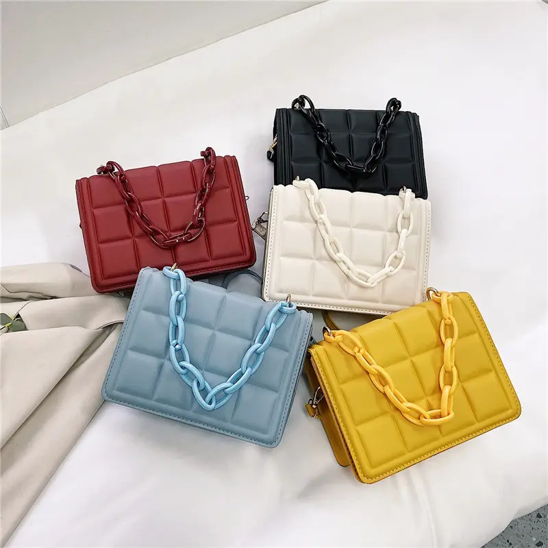 Tas tangan RU tas tangan RU tas tangan rantai akrilik dompet kecil wanita baru tas tangan Fashion wanita tas bahu belanja Online