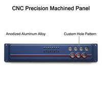 Panel de Aluminio Mecanizado por CNC Personalizado, Azul Marino, Anodizado Duro, Multiagujeros, Fresado de Precisión, Panel para Montaje en Rack, OEM/ODM Disponible