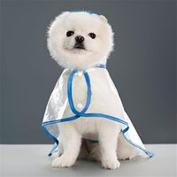 Léger chien de compagnie chiot Transparent clair vêtements de pluie imperméable Poncho à capuche veste Parka été imperméable coupe-vent manteau de pluie
