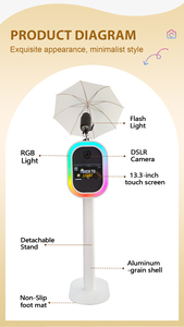 Photomaton <span class=keywords><strong>photo</strong></span> vintage photomaton pour mariage, selfie, appareil <span class=keywords><strong>photo</strong></span> reflex numérique, avec écran tactile LCD de 13.3 pouces, installation facile sur ordinateur, pas besoin d'iPad - Product Image 4