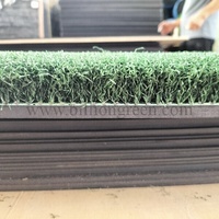 Tapis d'entraînement de golf Country Club Winter Tee Line Turf Range Practice, couche de gazon synthétique PP de 40 mm, couche de mousse EVA de 10 mm, 1500x1500 mm