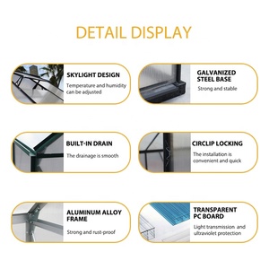 6x8 ft Strong <span class=keywords><strong>Hobby</strong></span> serra Kit Heavy Duty rivestito famiglia cortile serra per giardino - Product Image 3
