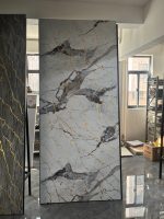 Feuille de marbre UV Panneaux muraux en PVC Panneau UV intérieur en marbre PVC écologique pour les projets de bricolage à domicile Panneau UV au design moderne