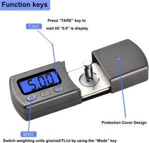 0.01g/5G bàn xoay chuyên nghiệp Stylus Force Gauge quy mô với đèn nền màu xanh <span class=keywords><strong>LCD</strong></span> cho Vinyl ghi kim Tonearm Phono Cartridge - Product Image 3