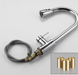 304 Stainless Steel Classic Pull-Out Kitchen <strong>Faucet</strong> 360 Rotatable Hot Cold Water for Hotel Outdoor Kitchen Dishwasher Sink - Product Image 2