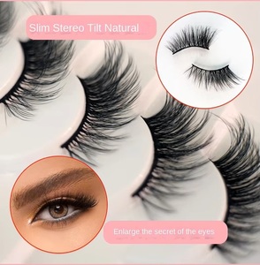 Haute Qualité 5D Moelleux Pleine Bande <span class=keywords><strong>Cils</strong></span> Personnalisé En Gros Cat Eye Queue <span class=keywords><strong>Extension</strong></span> Épais Curling Plat Demi <span class=keywords><strong>Cils</strong></span> - Product Image 2