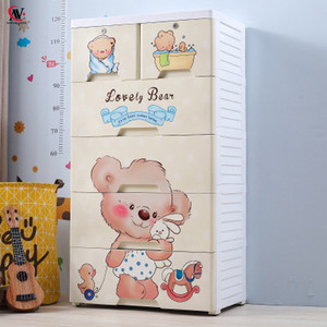 Armoire en <span class=keywords><strong>plastique</strong></span> à <span class=keywords><strong>6</strong></span> niveaux avec serrures, 60*40*135CM, commode en PP, armoire en <span class=keywords><strong>plastique</strong></span> pour bébé - Product Image 1