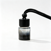 Diffuseur de parfum rond en verre vide de 8 ml avec bouchon en bois pour voiture, flacon suspendu pour désodorisant