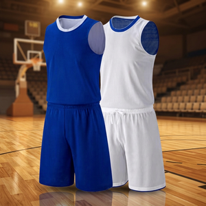 Maillot de basket-ball réversible unisexe sans manches, personnalisé avec logo, de bonne qualité, séchage rapide, anti-humidité, mode sportive estivale - Product Image 4