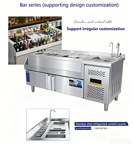 Équipement de restaurant, station de bar <span class=keywords><strong>à</strong></span> cocktails en acier inoxydable, comptoir de préparation de boissons, équipement de cuisine de restaurant, OEM - Product Image 3