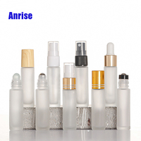 Cylindre 6ml Attar bouteille de parfum rouleau givré 10ml en bois/clair/argent bouchon verre parfum 6ml rouleau sur bouteille avec emballage