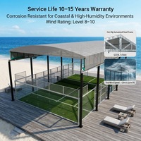 Auvent rétractable électrique pour terrain de padel, auvent motorisé, imperméable, structure en acier galvanisé à chaud, protection solaire pour extérieur