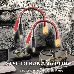Câble à fiche <span class=keywords><strong>banane</strong></span> XT60, adaptateur 4mm, connecteur mâle, câble métallique 14AWG, chargement de batterie LiPo RC, Drone, voiture, <span class=keywords><strong>hélicoptère</strong></span>, 2 pièces - Product Image 2