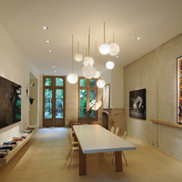 Prix usine Albâtre LUNA Lustre En Laiton Lampes Moderne De Luxe Led Pendentif Suspension Pour Salle À Manger Cuisine Îlot