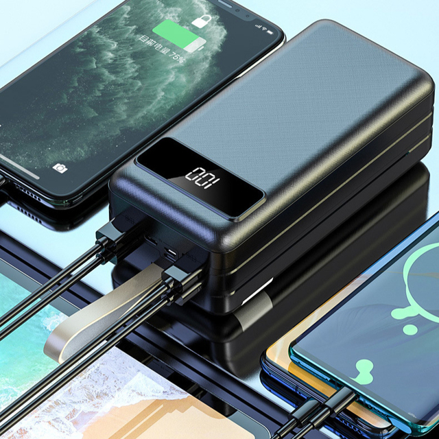 High Capacity Portable Power Bank case 50000mah 30000mah 20000mah Power Bank With 4 USB Station