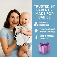 Couverture de sécurité pour bébé en peluche vache avec module sonore de berceuses et bruit blanc, activée par pression, enregistrable, puce vocale OTP