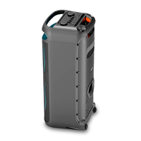 Enceinte CSL-2101 Big Bass avec spectacle de lumière LED multicolore, système de sonorisation portable avec poignée, pour soirées karaoké