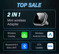 2 en 1 NUEVO CarPlay inalámbrico Android Auto Adapter USB Dongle Smart Mini Box Bluetooth Wifi Plug and Play para OEM Car Stereo