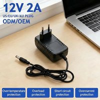 Adaptateurs d'alimentation 12V 2A à prise EU murale, AC/DC 12V2000mA 24W, alimentation 12V 2A, adaptateur d'alimentation à commutation pour bande LED