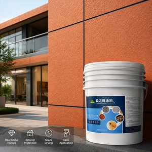 Peinture murale décorative extérieure en acrylique pour bâtiment, revêtement en spray de <span class=keywords><strong>pierre</strong></span> liquide véritable pour extérieur, prix abordable FOREST - Product Image 1
