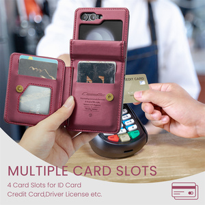Lujo PU cuero <span class=keywords><strong>Flip</strong></span> Cover Wallet Phone Case con ranura para tarjeta para <span class=keywords><strong>Samsung</strong></span> <span class=keywords><strong>Galaxy</strong></span> <span class=keywords><strong>Z</strong></span> <span class=keywords><strong>Flip</strong></span> <span class=keywords><strong>5</strong></span> Phone Case - Product Image 3